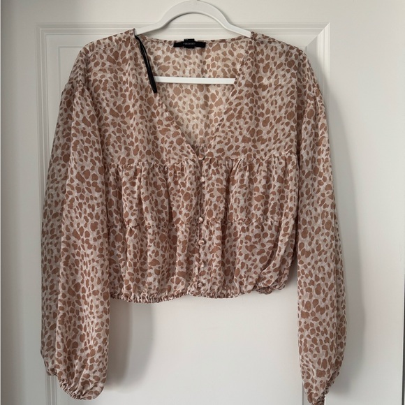 Forever 21 Tops - Forever 21 Beige Animal Print Blouse